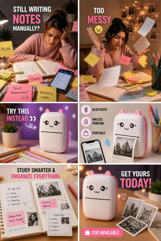Portable Mini Thermal Printer | Wireless Inkless Pocket Printer – LUMET